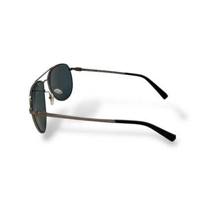 Ferragamo - SF157S Men Sunglasses classic aviator design om gunmetal frame with black lens left side view