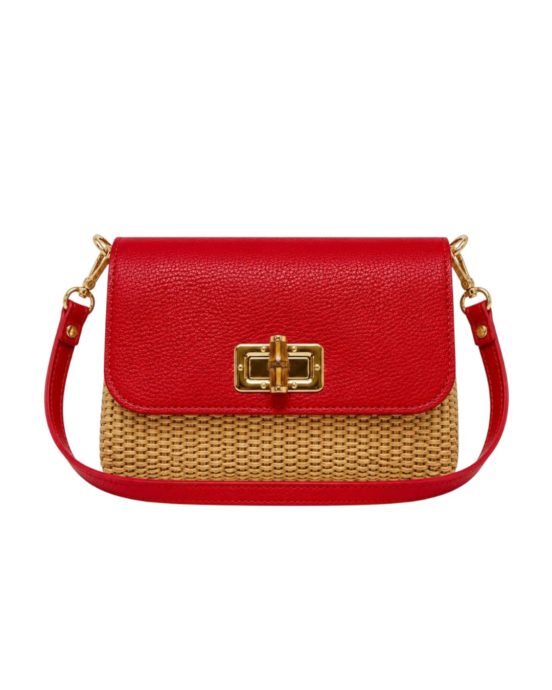 Lucia Bamboo Genuine Italian Leather Handbag