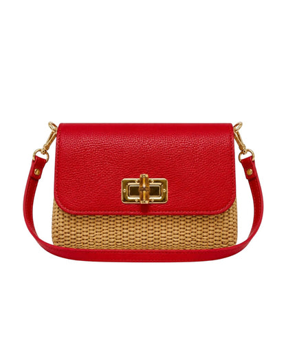 Lucia Bamboo Genuine Italian Leather Handbag