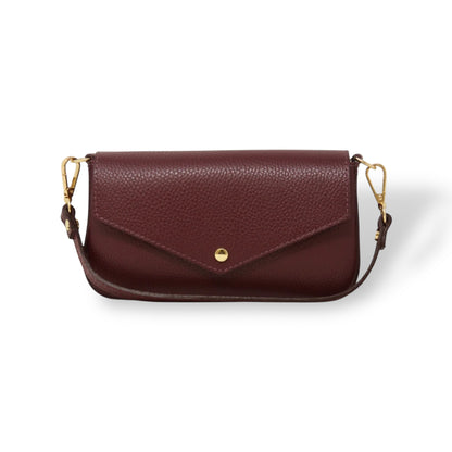 Women's Italian Leather Busta Classica Burgundy Handbag