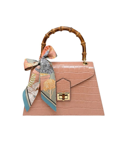 Serena Crocco Bamboo Handle Bag