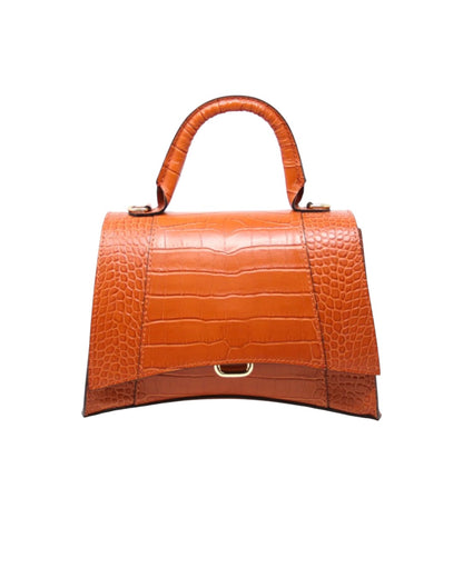 Luna Croc Italian Mini Top Handle Crossbody