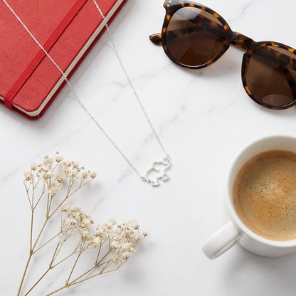 Dainty Elephant Silver Minimalist Necklace