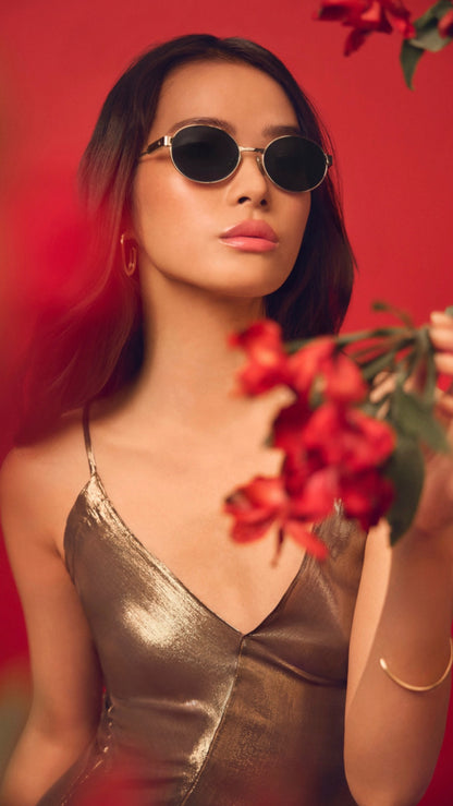 Anyways Gold Frame and Black Lens Sunglasses