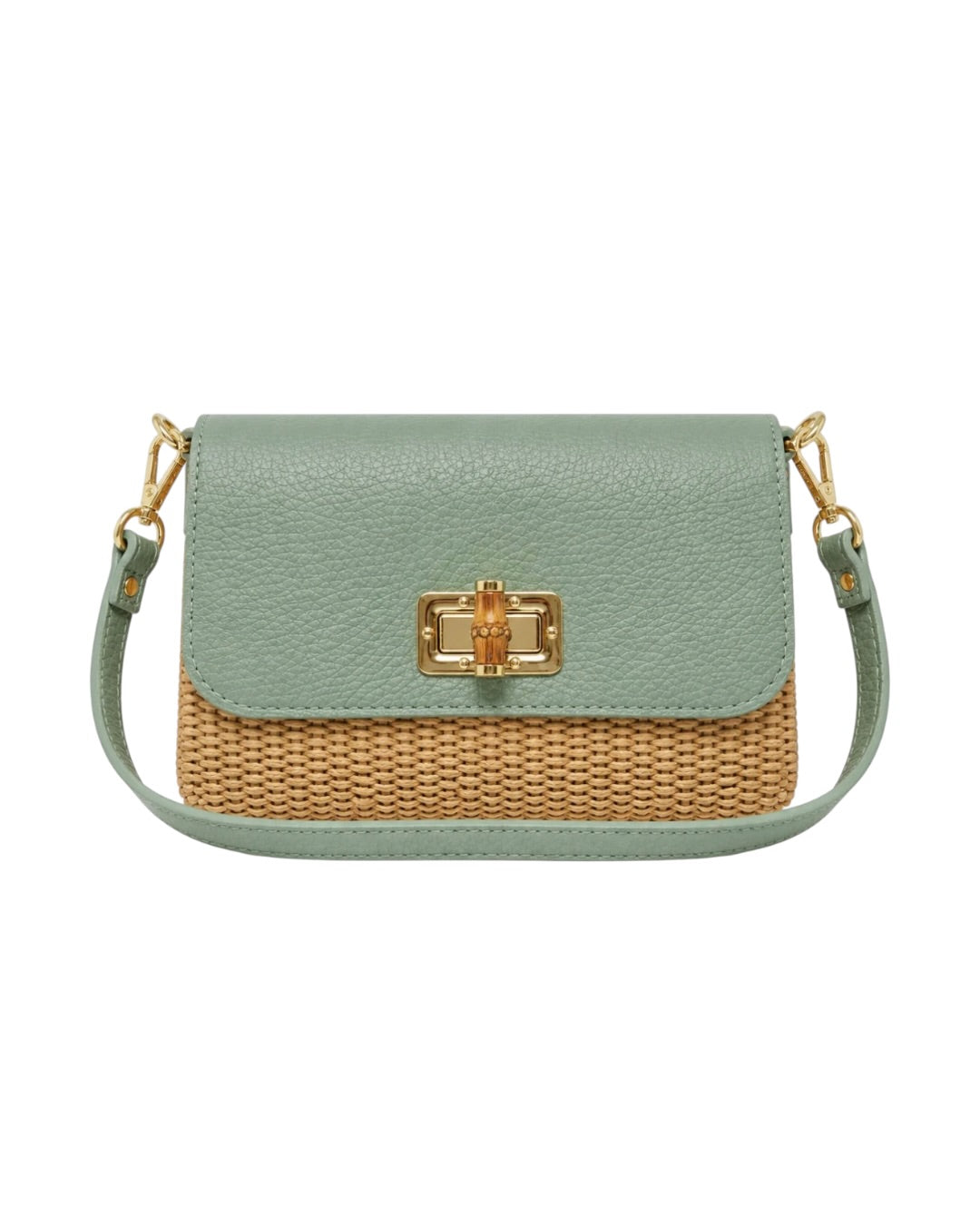 Lucia Bamboo Genuine Italian Leather Handbag