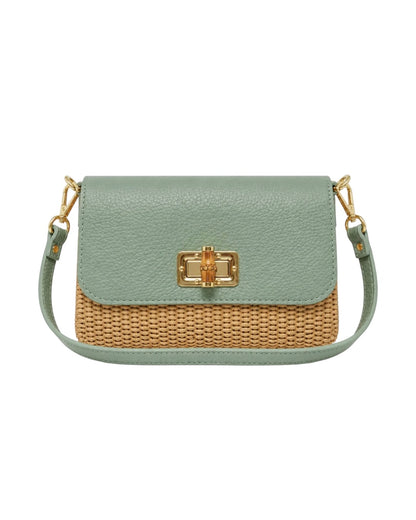 Lucia Bamboo Genuine Italian Leather Handbag