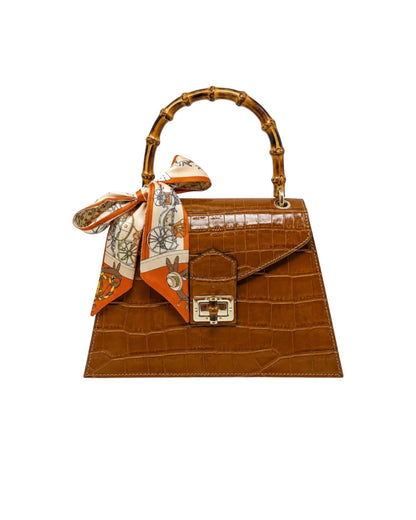 Serena Crocco Bamboo Handle Bag