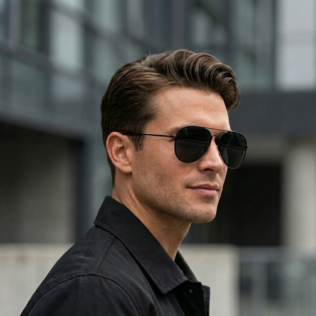 Aviator Sunglasses All Black