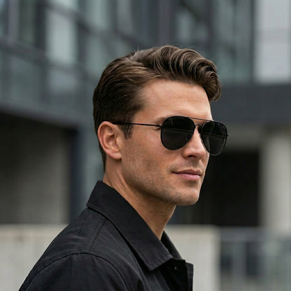 Aviator Sunglasses All Black