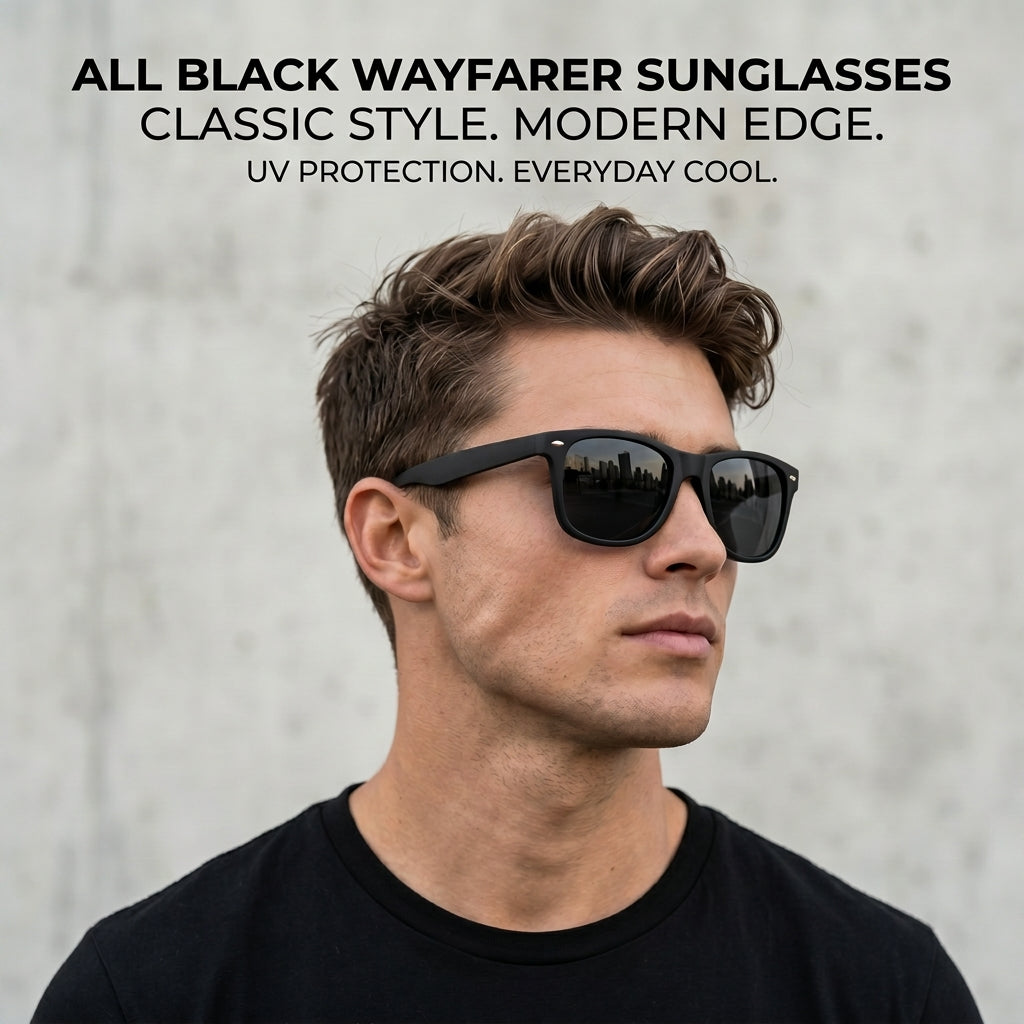 All Black Square Sunglasses