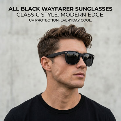 All Black Square Sunglasses