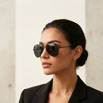 Aviator Sunglasses All Black