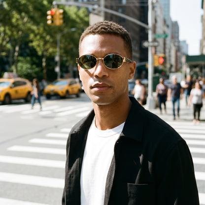 Echo - Gold Tortoise Frame/ Green Lens
