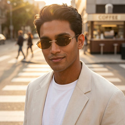 Jasmine - Gold frame/ Brown Lens