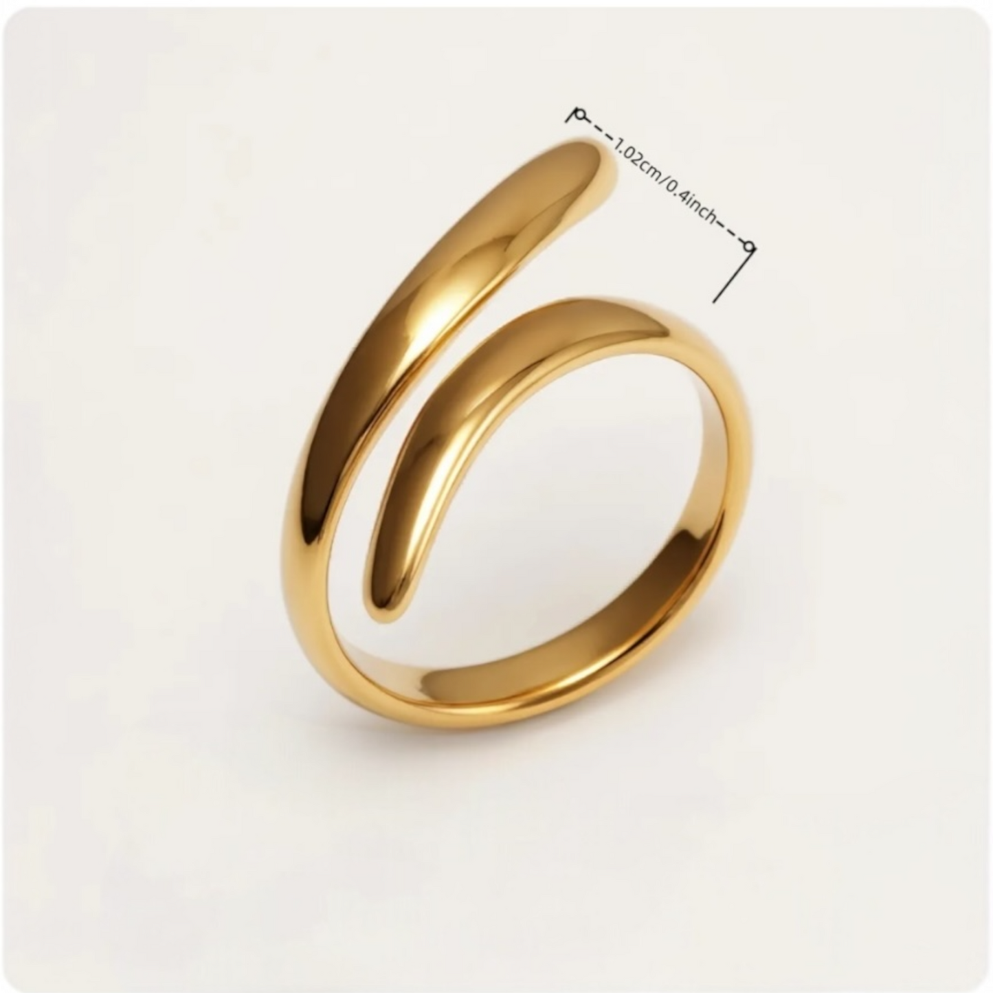 Women's Minimalist Gold Twist Stainless Steel Ring