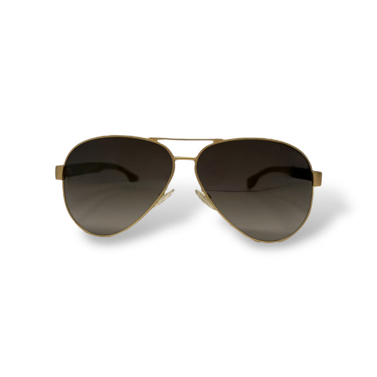 Gold Aviator Frame with Brown Lens Sunglasses