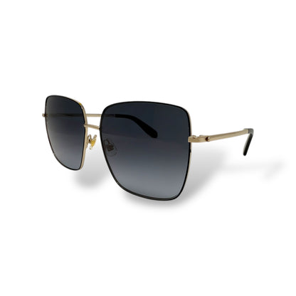 Kate Spade - Fenton Sunglasses gold frame with black gradient lens corner view