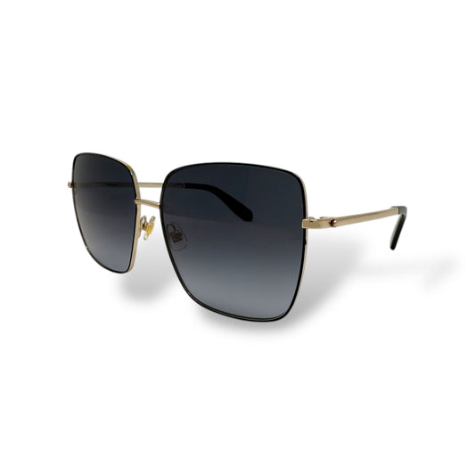 Kate Spade - Fenton Sunglasses gold frame with black gradient lens corner view