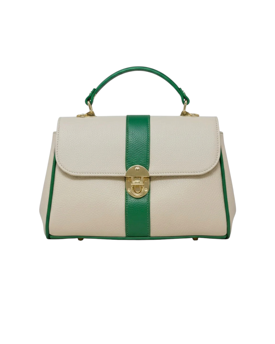 Linea Stripe Italian Leather Top Handle Crossbody Bag