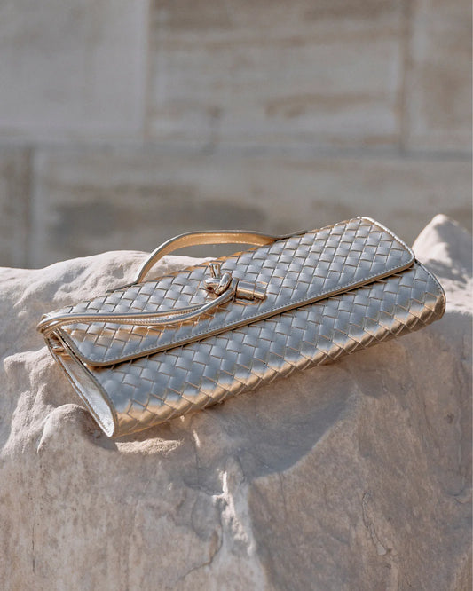 Billini Metallic Gold Alice Clutch Bag