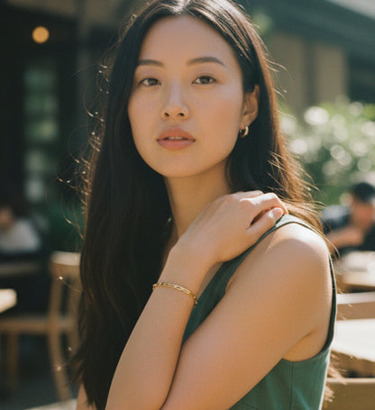 18K Gold Filled, Paperclip Bracelet