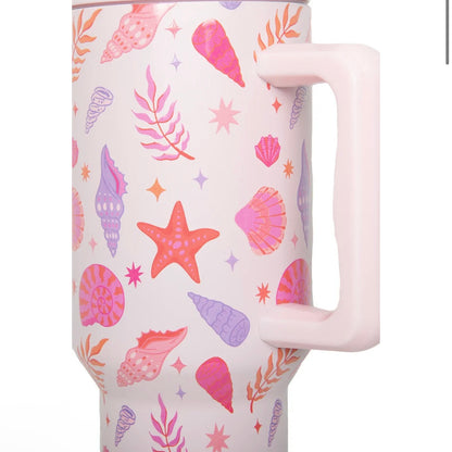 Beach & Shells 38 oz Tumbler with Handle