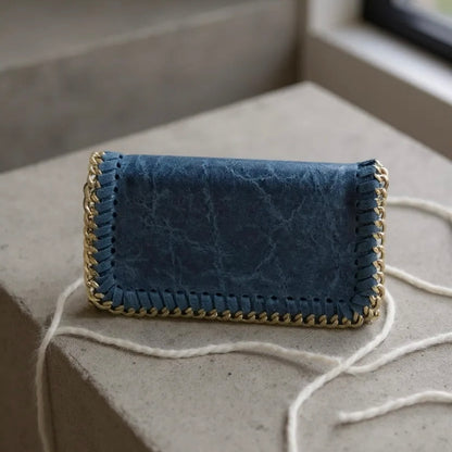 Milano Chain Clutch Italian Leather Clutch and Crossbody - Assorted Colors