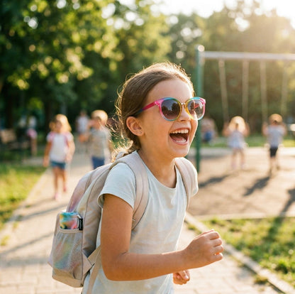 Girls Colorful Rainbow Round Sunglasses