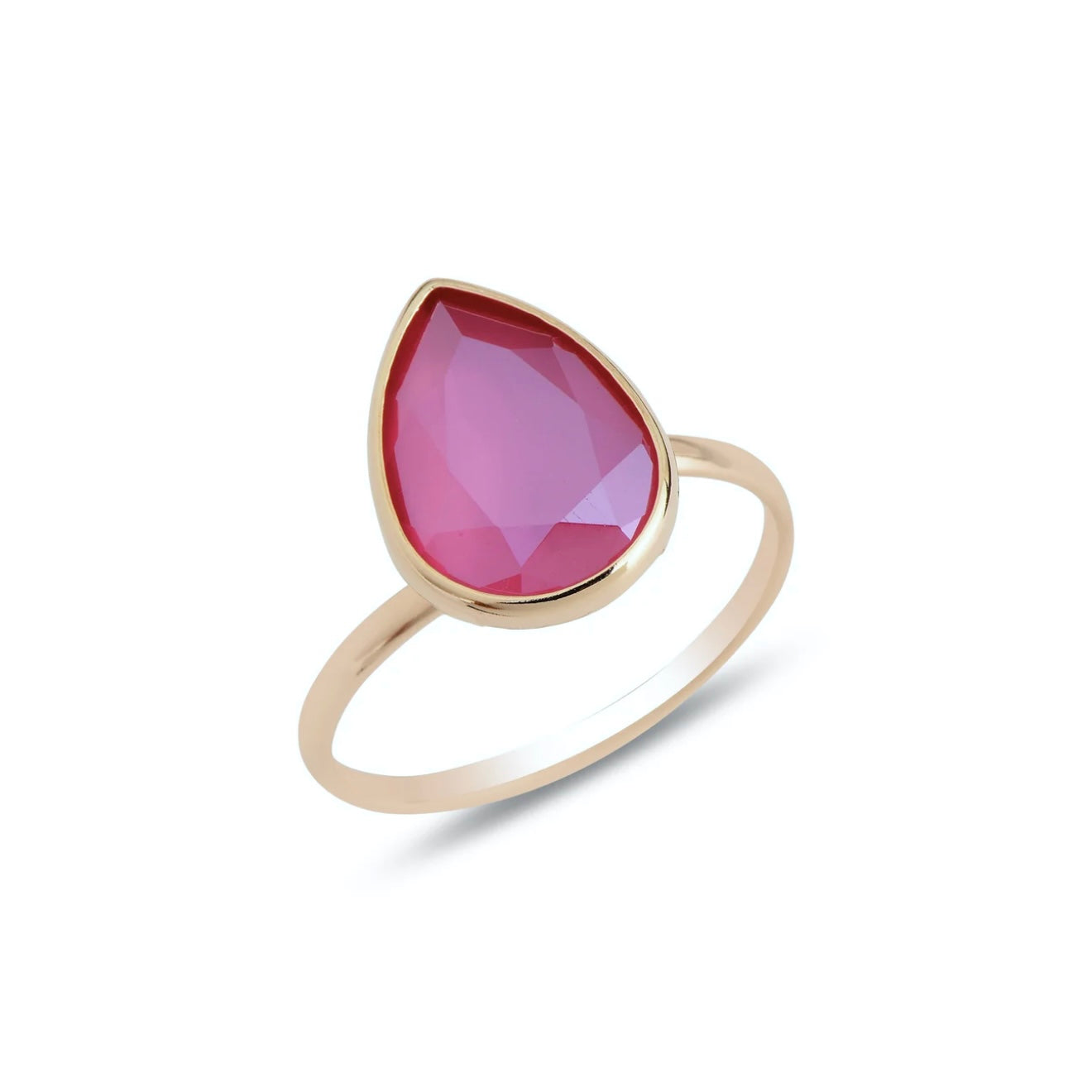 rhodium silver ring with a pink teardrop-shaped gemstone on a white background
Material: sterling silver, rose gold plated or Rhodium plated, translucent green, white or pink Swarovski crystals

Color: rose gold or silver, green, white or pink

Ring type: solitaire band

Size: adjustable from size 6 to size 8