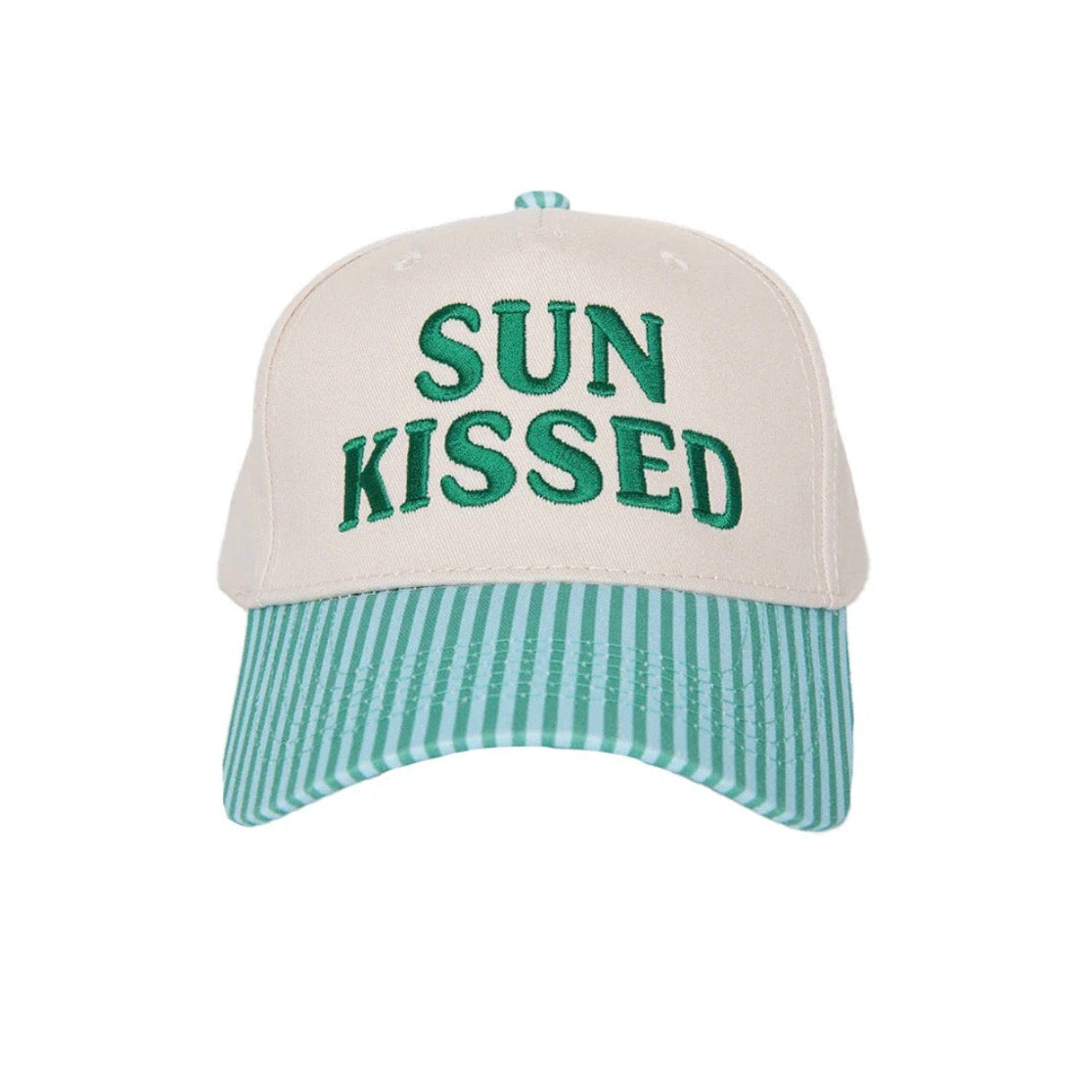 Cap with 'Sun Kissed' text on a white background