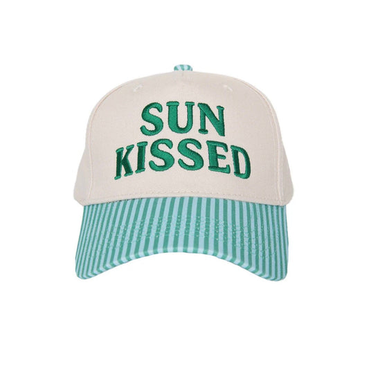 Cap with 'Sun Kissed' text on a white background
