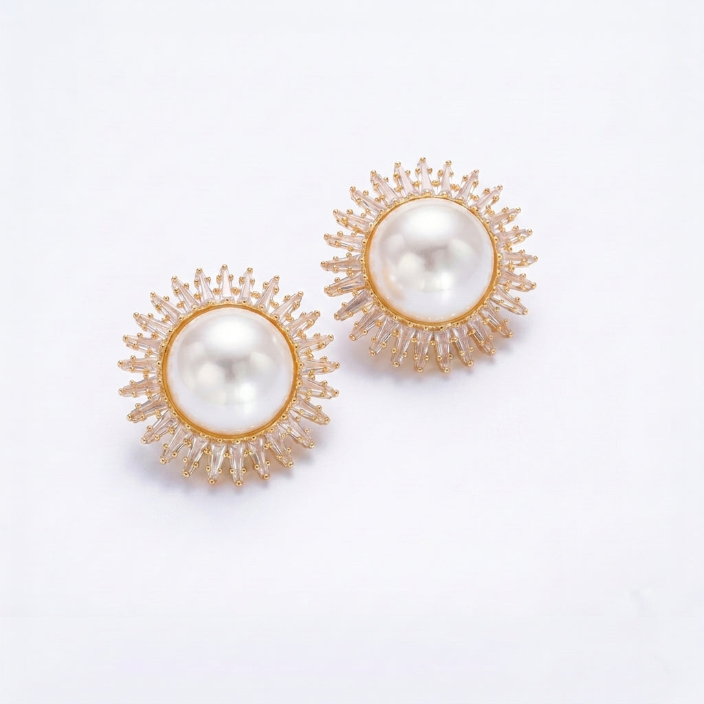 Golden Sunflower Statement Earrings