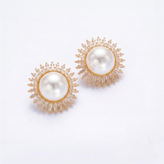 Golden Sunflower Statement Earrings