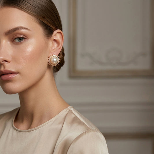 Golden Sunflower Statement Earrings