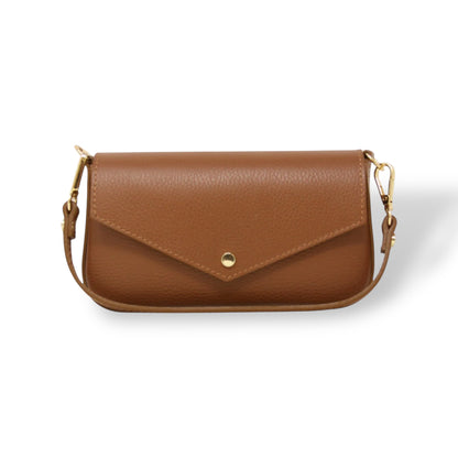 Women's Italian Leather Busta Classica Camel Handbag