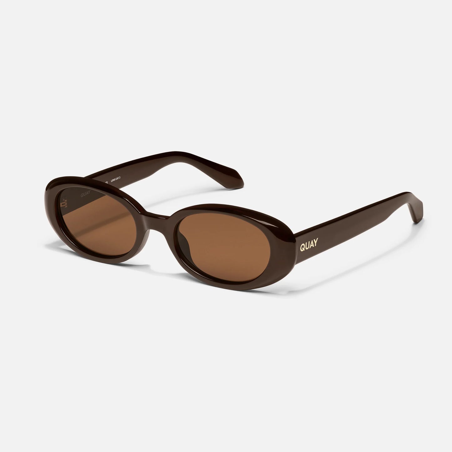 Quay - Felt Cute Chocolate Frame and Brown Lens Sunglasses