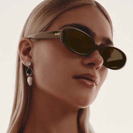 Quay - Felt Cute Chocolate Frame and Brown Lens Sunglasses