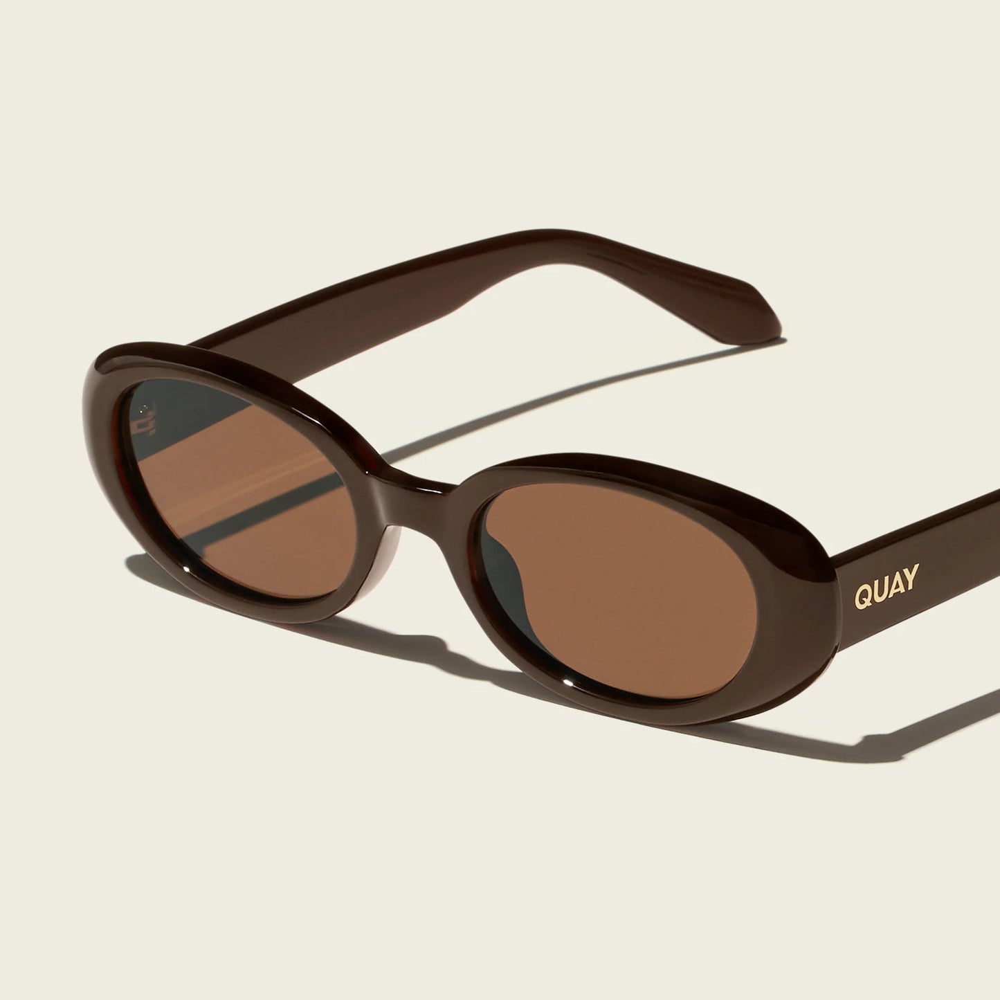 Quay - Felt Cute Chocolate Frame and Brown Lens Sunglasses