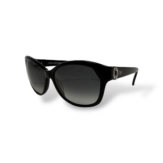 Diane Von Furstenberg Ashley All Black Sunglasses