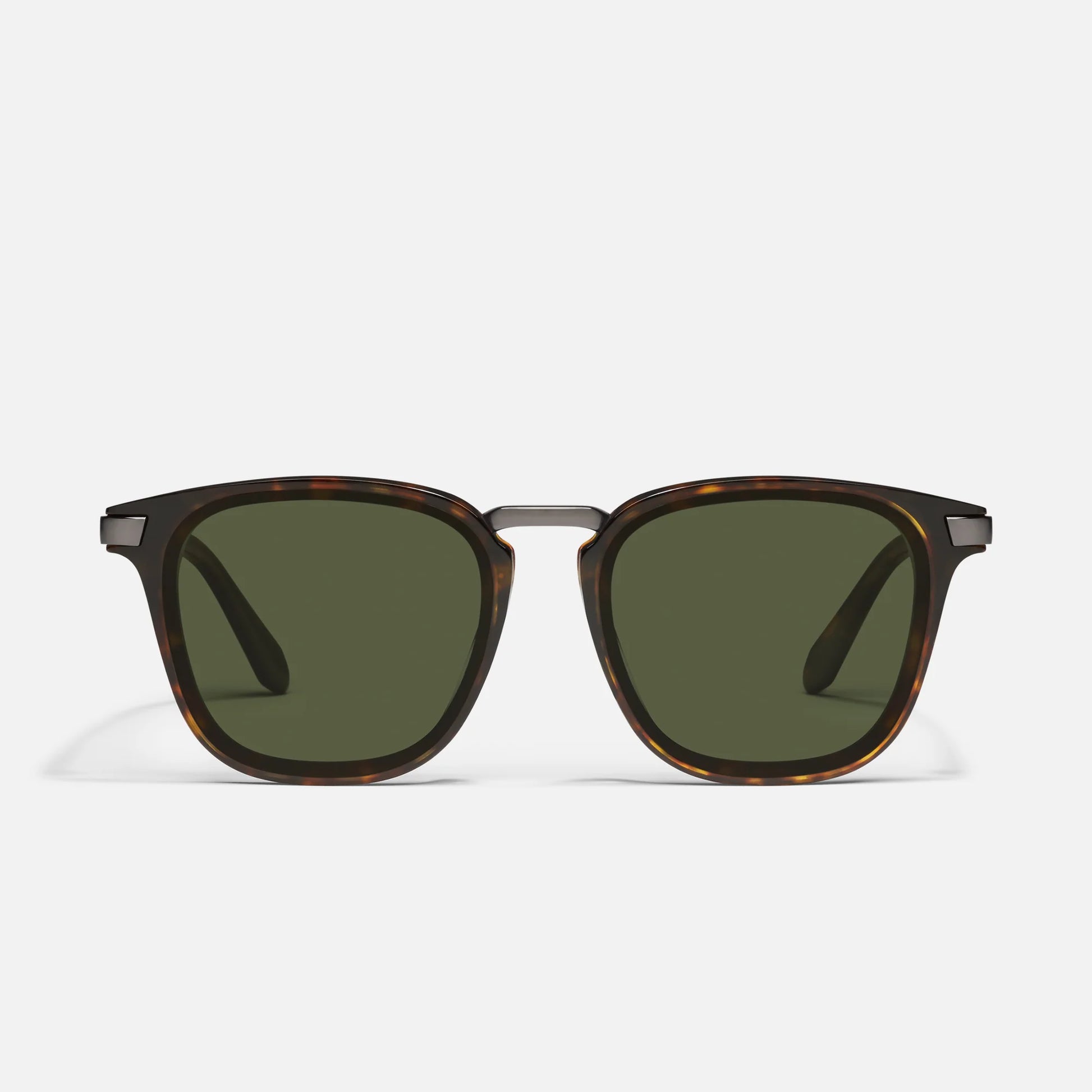 men's round tortoise frame sunglasses on white background 