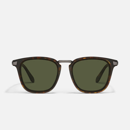 men's round tortoise frame sunglasses on white background 
