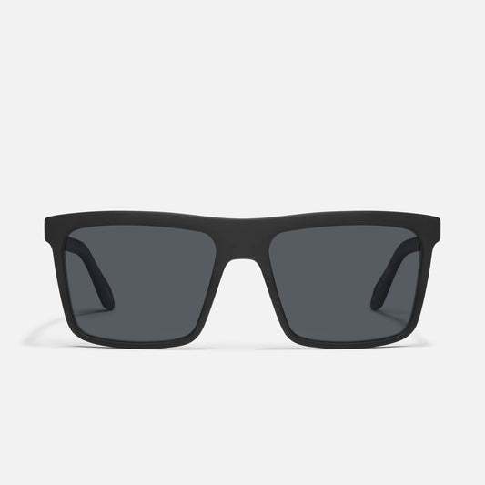 Quay - Let It Run Matte Black Frame Smoke Polarized Lens Sunglasses