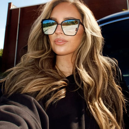 Becky Black with Flash Grey Gradient Sunglasses