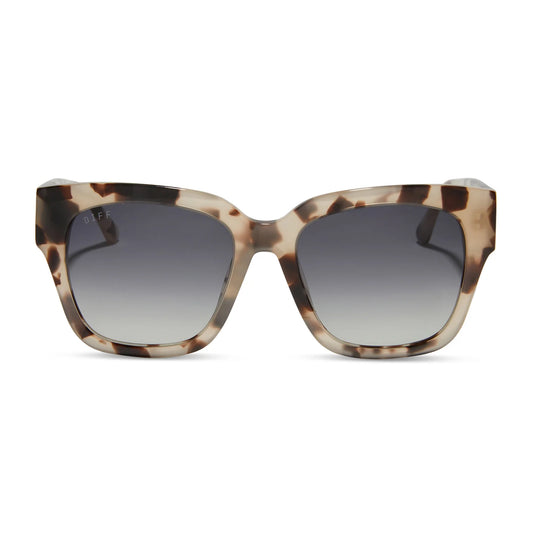 Diff Eyewear Bella II Cream Tortoise Frame with Grey Gradient Sunglasses