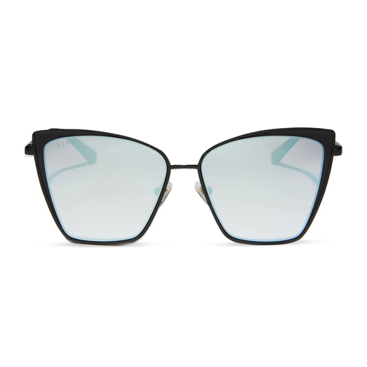 Diff Eyewear Becky Black with Flash Grey Gradient Sunglasses