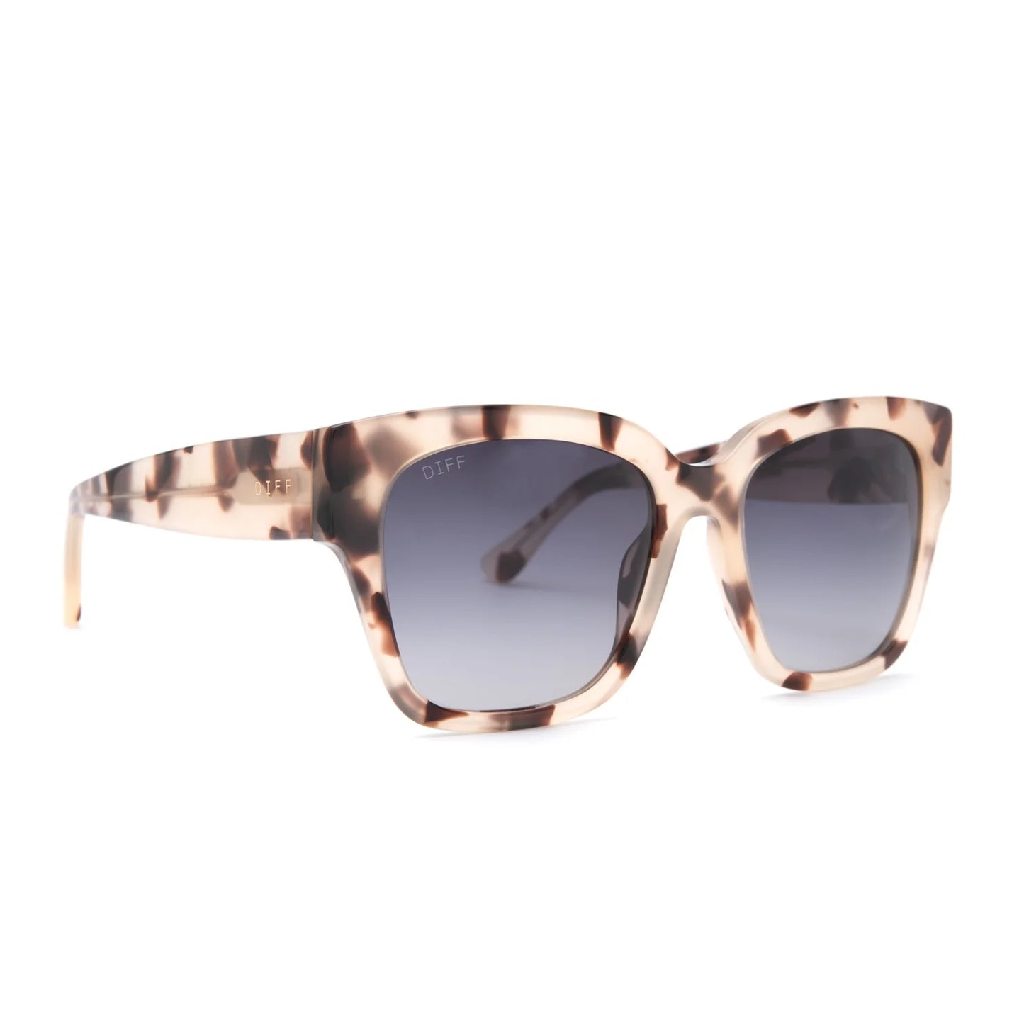 Diff Eyewear Bella II Cream Tortoise Frame with Grey Gradient Sunglasses