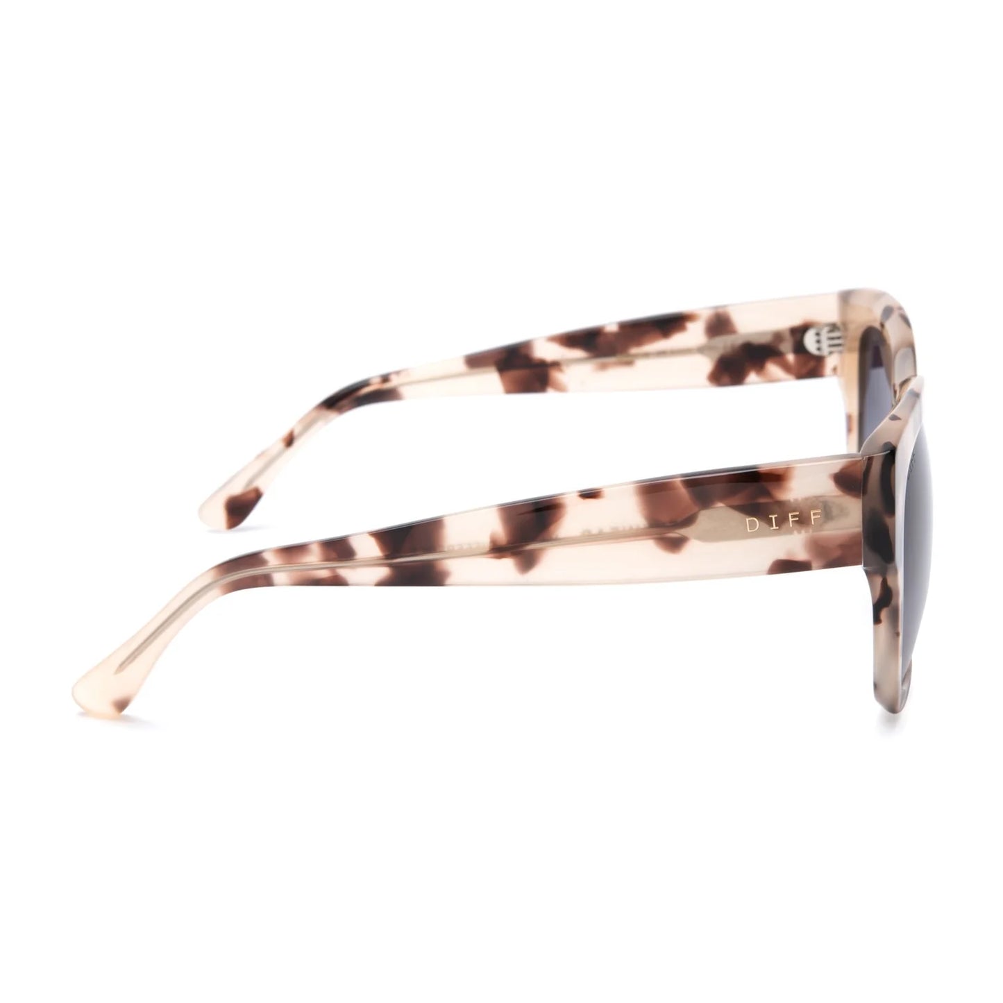 Diff Eyewear Bella II Cream Tortoise Frame with Grey Gradient Sunglasses