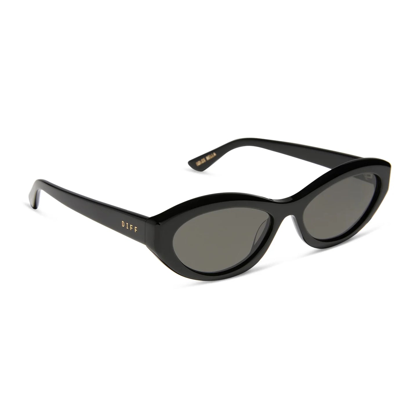 Diff Eyewear Dolce Bella Black Frame with Grey Lens Sunglasses