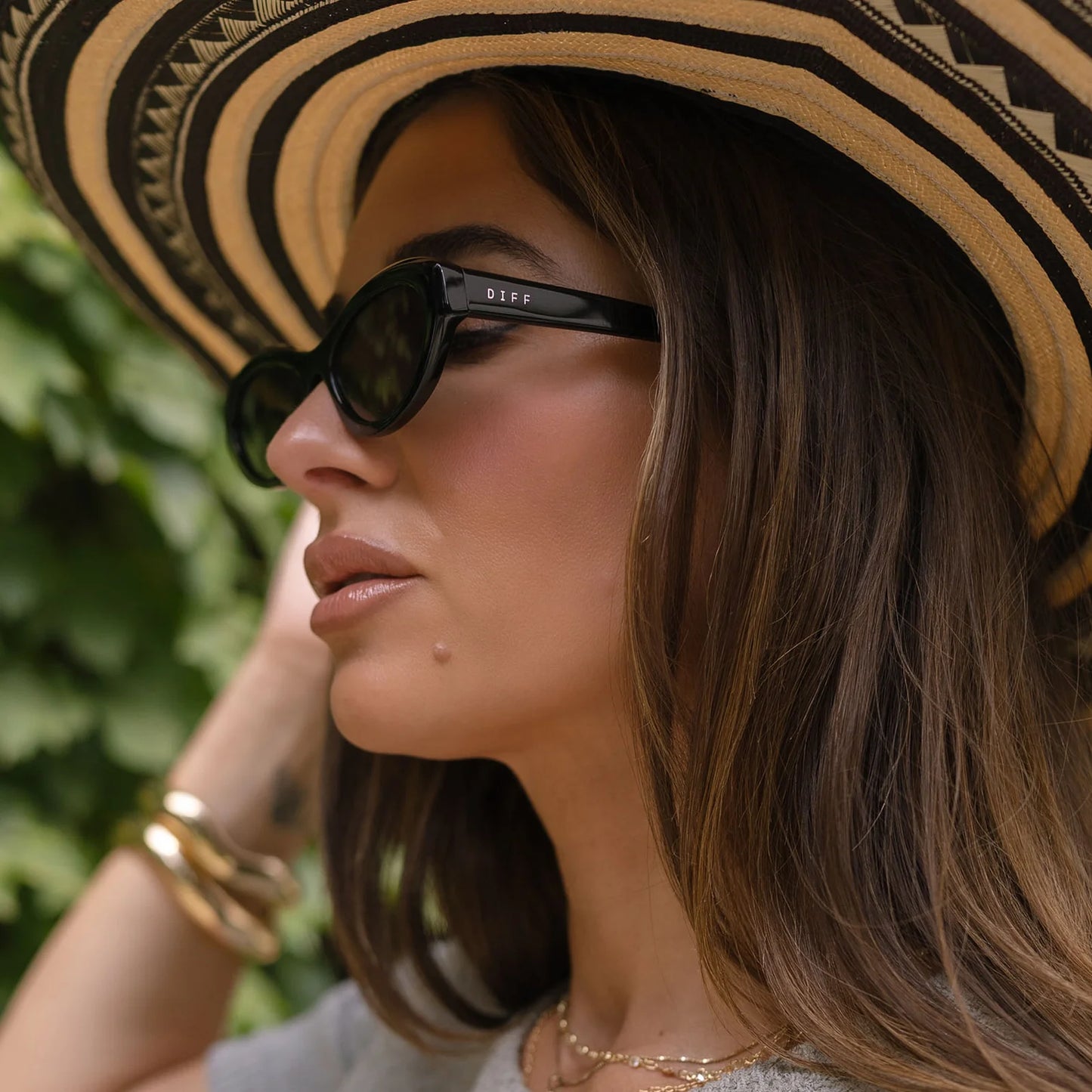 Diff Eyewear Dolce Bella Black Frame with Grey Lens Sunglasses