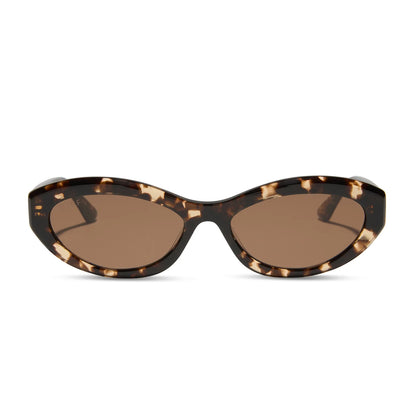 Diff Eyewear Dolce Bella Espresso Tortoise Frame with Brown Lens Sunglasses